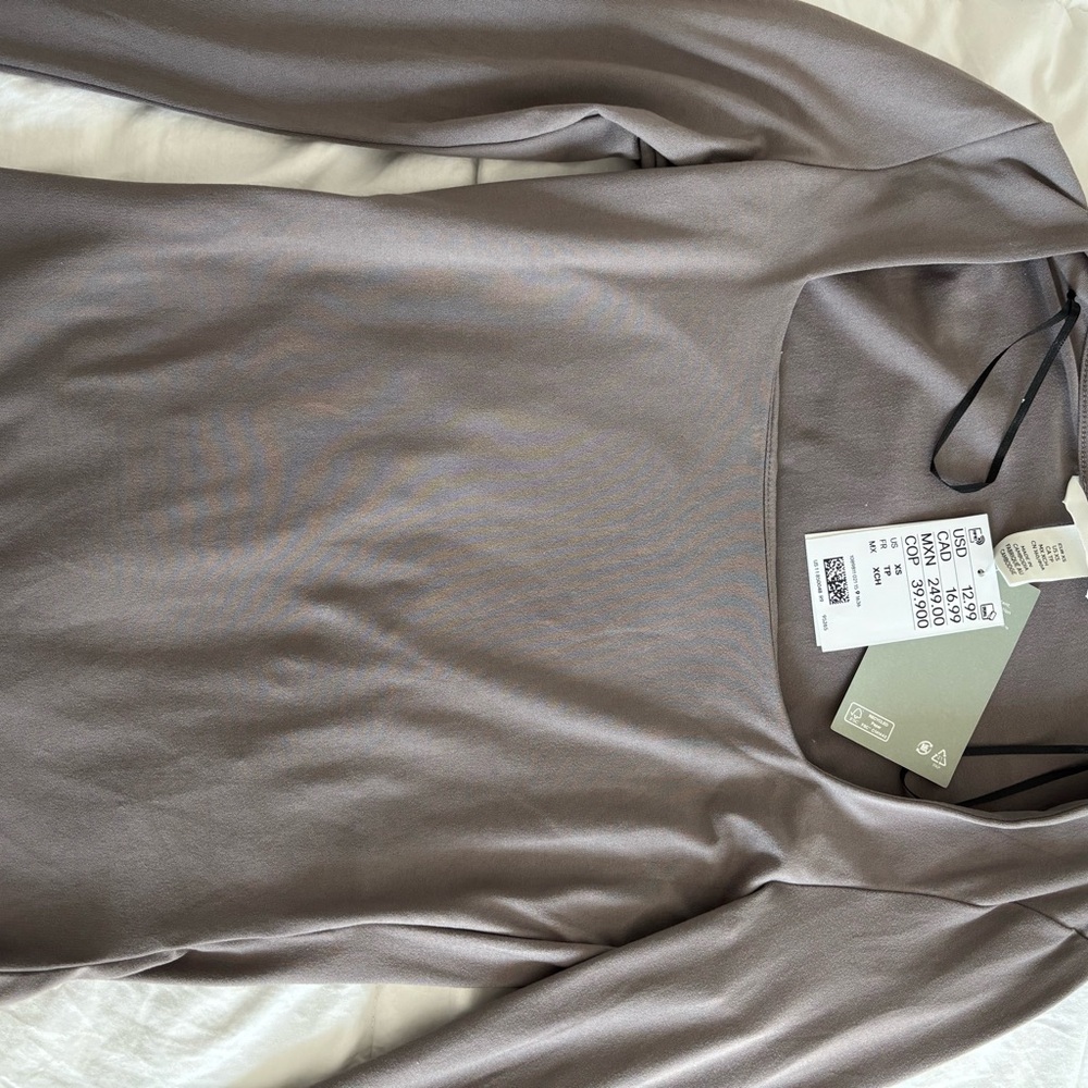 h&m Gray Long Sleeve Top